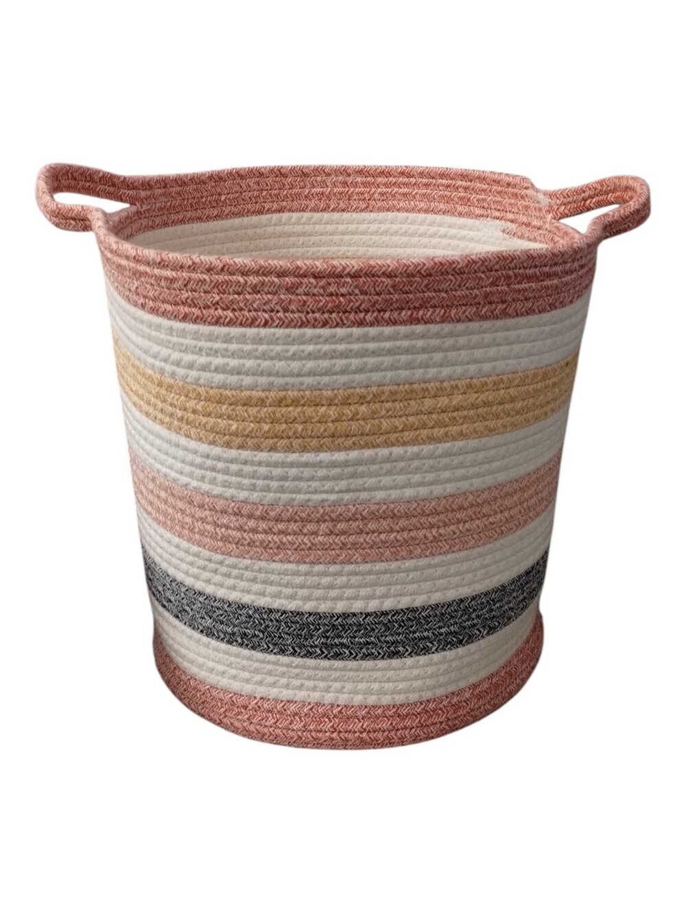 Coiled Rope Storage Bin Pillowfort Medium Striped 13"